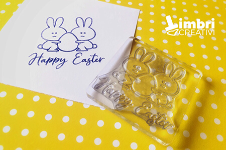 Happy Easter - Misura timbrata: 50*47 mm